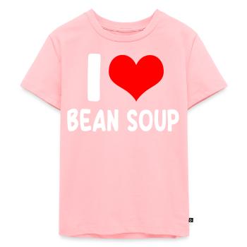 Ich Liebe Bohnensuppe - Kinder Premium Bio T-Shirt - Rosa - Vorne - AI Model Kid Female (0cm)