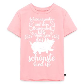 Porc Éleveur Ferme Porcs - T-shirt Premium bio Enfant - rose - Devant - AI Model Kid Female (0cm)