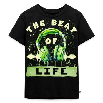 Le rythme de la vie - Headphone Music - T-shirt Premium bio Enfant - noir - Devant - Mikhail (115cm)