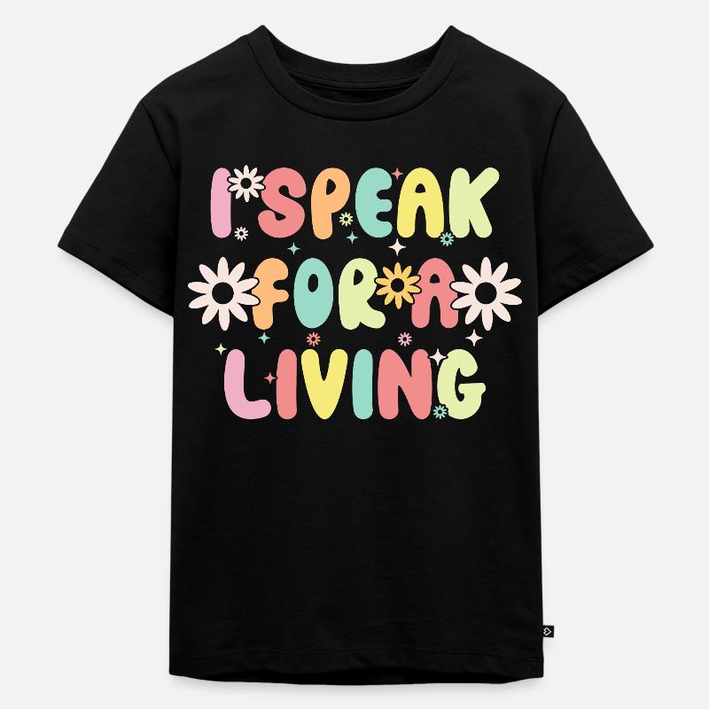Groovy Speech Language Pathologist SLP - Kinder Premium Bio T-Shirt - Schwarz