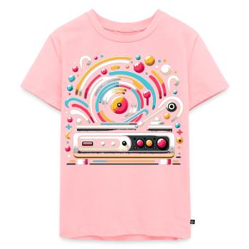 Disques vinyles Lp Collectionneurs Amateurs de disques - T-shirt Premium bio Enfant - rose - Devant - AI Model Kid Female (0cm)
