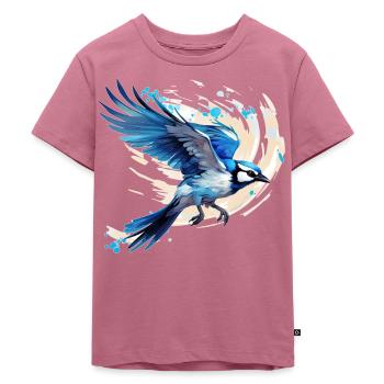 Blue Jay Bird Watching Vintage Birding Birdwatcher - Kinder Premium Bio T-Shirt - Mauve - Vorne - Hailey (125cm)