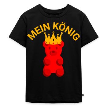 Gummibären Mein König - Kinder Premium Bio T-Shirt - Schwarz - Vorne - Mikhail (115cm)