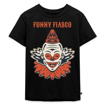 Circus Clown Funny Scary Creep Jester Spooky Joker - Kinder Premium Bio T-Shirt - Schwarz - Vorne - Mikhail (115cm)