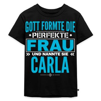 Carla Name Design - Kids Premium Organic T-Shirt - black - Front - Mikhail (115cm)