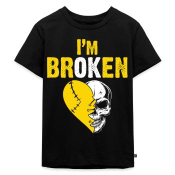 Je suis BrOKen Skull Heart Quad Biker - T-shirt Premium bio Enfant - noir - Devant - Mikhail (115cm)