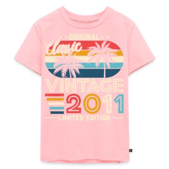 Vintage 2011 Birthday Gift - Kids Premium Organic T-Shirt - rose - Front - AI Model Kid Female (0cm)