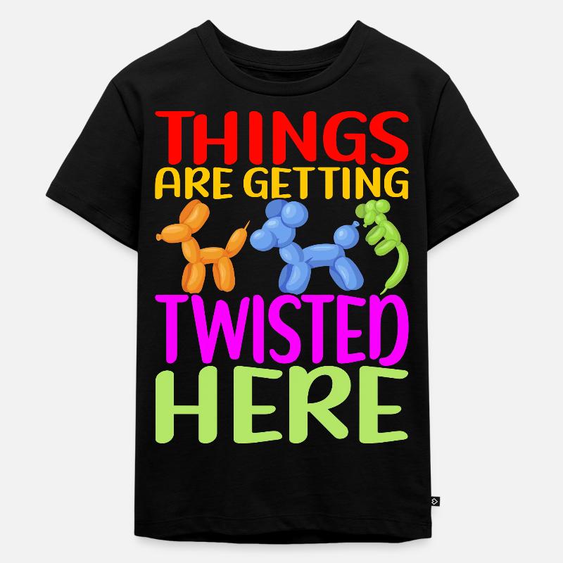 Ballontier Balloon Twisting - Kinder Premium Bio T-Shirt - Schwarz