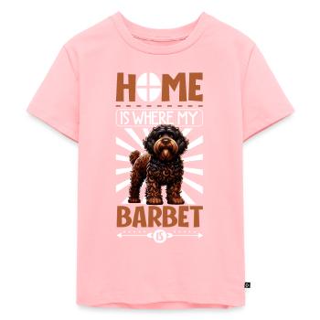 Home - French Water Dog - Kids Premium Organic T-Shirt - rose - Front - AI Model Kid Female (0cm)