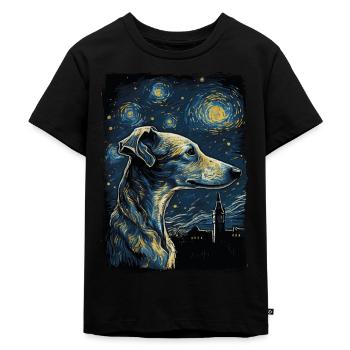 Galgo Español Nuit étoilée - T-shirt Premium bio Enfant - noir - Devant - Mikhail (115cm)