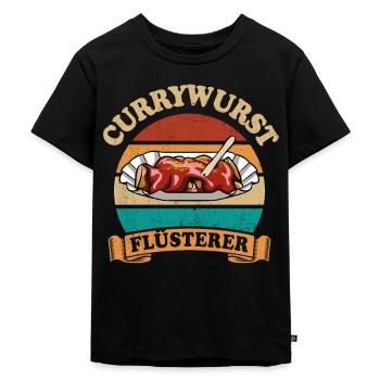 Currywurst Flüsterer - Kinder Premium Bio T-Shirt - Schwarz - Vorne - Mikhail (115cm)