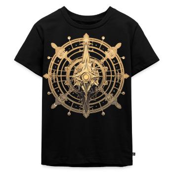 Steampunk Vintage Compass Traveler Norse Mythology - Kinder Premium Bio T-Shirt - Schwarz - Vorne - Mikhail (115cm)