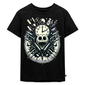 Psychological Horror psychiatric suspense - Kids Premium Organic T-Shirt - black - Front - Mikhail (115cm)