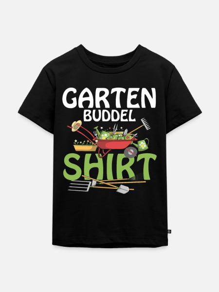 Garten Buddel Gärtner - Kinder Premium Bio T-Shirt - Schwarz