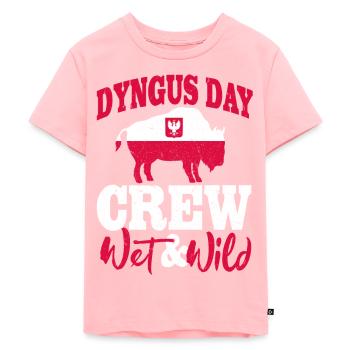 Dyngus Tag Nass Und Wild - Kinder Premium Bio T-Shirt - Rosa - Vorne - AI Model Kid Female (0cm)