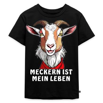 LA CHÈVRE QUI SE PLAINT, C’EST MA VIE - T-shirt Premium bio Enfant - noir - Devant - Mikhail (115cm)