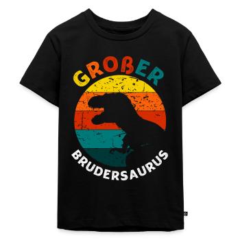 Ich Werde Ein Großer Bruder - Kinder Premium Bio T-Shirt - Schwarz - Vorne - Mikhail (115cm)