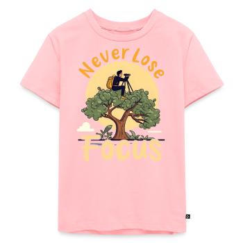 Photography Focus - Kids Premium Organic T-Shirt - rose - Front - AI Model Kid Female (0cm)