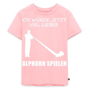 Cadeau pour les amateurs de cor des Alpes - préfèrent jouer - T-shirt Premium bio Enfant - rose - Devant - AI Model Kid Female (0cm)