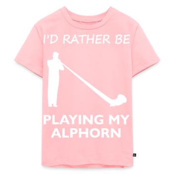 Cadeau pour les amateurs de cor des Alpes - préfèrent jouer - T-shirt Premium bio Enfant - rose - Devant - AI Model Kid Female (0cm)
