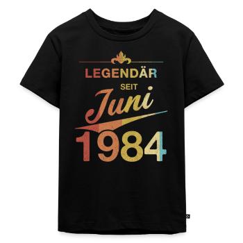 40th Birthday Legendary since June 1984 Volume 84 - Kids Premium Organic T-Shirt - black - Front - Mikhail (115cm)