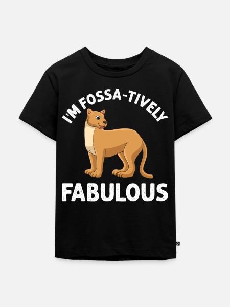 Fossa Raubtier Madagascar - Kinder Premium Bio T-Shirt - Schwarz
