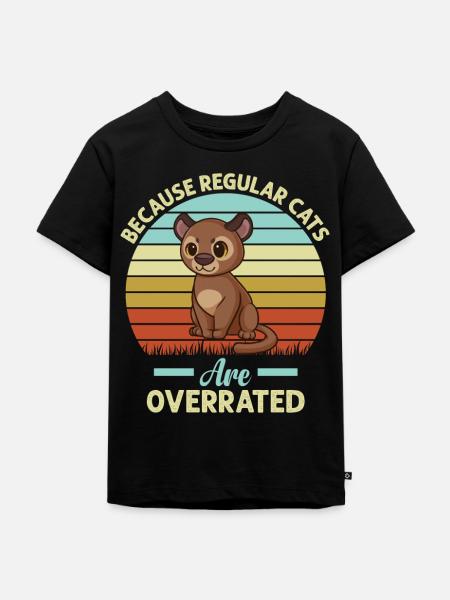 Fossa Raubtier Madagascar Katze - Kinder Premium Bio T-Shirt - Schwarz