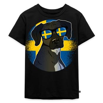 Suède - T-shirt Premium bio Enfant - noir - Devant - Mikhail (115cm)