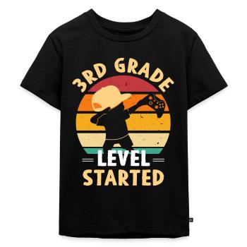 3.Klasse Dabbing Gamer - Kinder Premium Bio T-Shirt - Schwarz - Vorne - Mikhail (115cm)