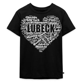 LÜBECK - Kinder Premium Bio T-Shirt - Schwarz - Vorne - Mikhail (115cm)