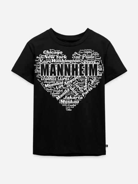 MANNHEIM - Kinder Premium Bio T-Shirt - Schwarz