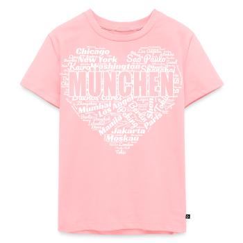MUNICH - Kids Premium Organic T-Shirt - rose - Front - AI Model Kid Female (0cm)