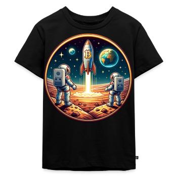 Bitcoin Halving 2024 BTC HODL Crypto - Kids Premium Organic T-Shirt - black - Front - Mikhail (115cm)
