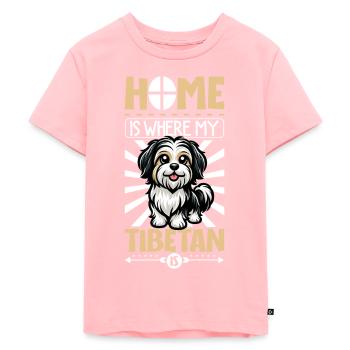 Accueil - Terrier tibétain - T-shirt Premium bio Enfant - rose - Devant - AI Model Kid Female (0cm)