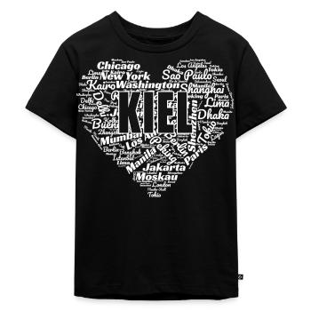 KIEL - Kinder Premium Bio T-Shirt - Schwarz - Vorne - Mikhail (115cm)