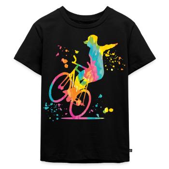 Kunstradfahren Kunstradfahrer - Kinder Premium Bio T-Shirt - Schwarz - Vorne - Mikhail (115cm)
