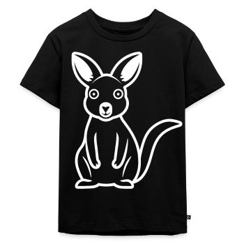 Känguru - Kinder Premium Bio T-Shirt - Schwarz - Vorne - Mikhail (115cm)