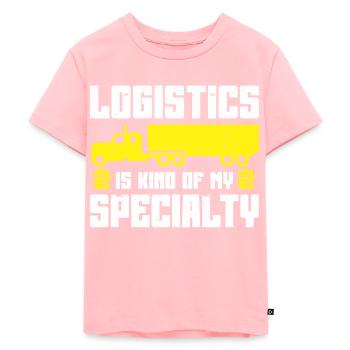 Logistician Logistics - Kids Premium Organic T-Shirt - rose - Front - AI Model Kid Female (0cm)
