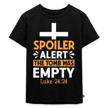Spoiler Tomb was lerr Funny Easter Saying - Kids Premium Organic T-Shirt - black - Front - Mikhail (115cm)