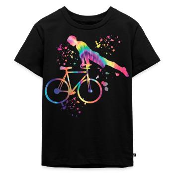Kunstradfahren Kunstradfahrer - Kinder Premium Bio T-Shirt - Schwarz - Vorne - Mikhail (115cm)