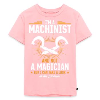 Precision instead of magic - Kids Premium Organic T-Shirt - rose - Front - AI Model Kid Female (0cm)