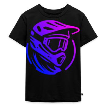 Radsport Herren Mountainbike Radfahren MTB - Kinder Premium Bio T-Shirt - Schwarz - Vorne - Mikhail (115cm)