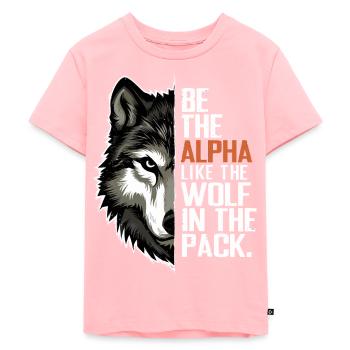 Wolf Wölfe Lustiger Sprüche Wolfsrudel Tiere - Kinder Premium Bio T-Shirt - Rosa - Vorne - AI Model Kid Female (0cm)