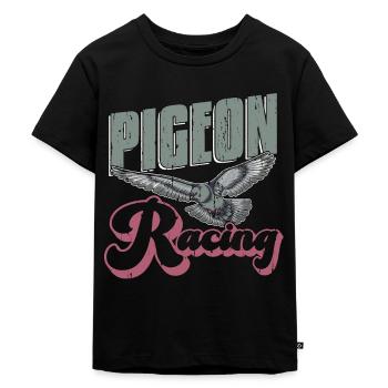 Homing Pigeon Racing Bird Watching Pigeon Breeder - Kinder Premium Bio T-Shirt - Schwarz - Vorne - Mikhail (115cm)