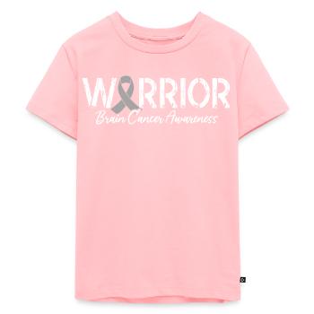 Brain Cancer Warrior Chemotherapy Tumor Spread - Kids Premium Organic T-Shirt - rose - Front - AI Model Kid Female (0cm)