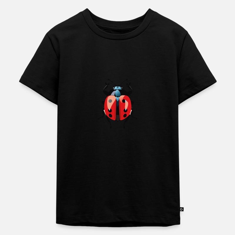 Marienkäfer - Kinder Premium Bio T-Shirt - Schwarz