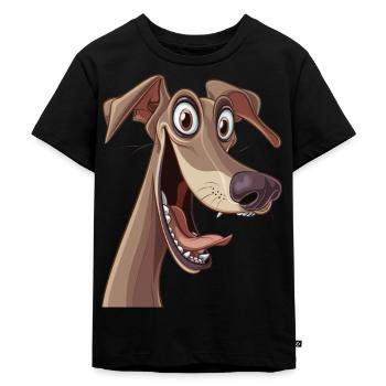 Graphique Polski | Lévrier polonais | Illustration de dessin animé - T-shirt Premium bio Enfant - noir - Devant - Mikhail (115cm)