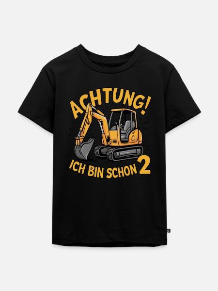 Attention! I'm already 2 - Kids Premium Organic T-Shirt - black
