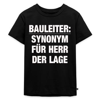 Bauleiter - Herr der Lage - Kinder Premium Bio T-Shirt - Schwarz - Vorne - Mikhail (115cm)