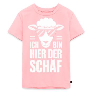 moutons, troupeau de moutons, ferme, agriculteur, berger - T-shirt Premium bio Enfant - rose - Devant - AI Model Kid Female (0cm)
